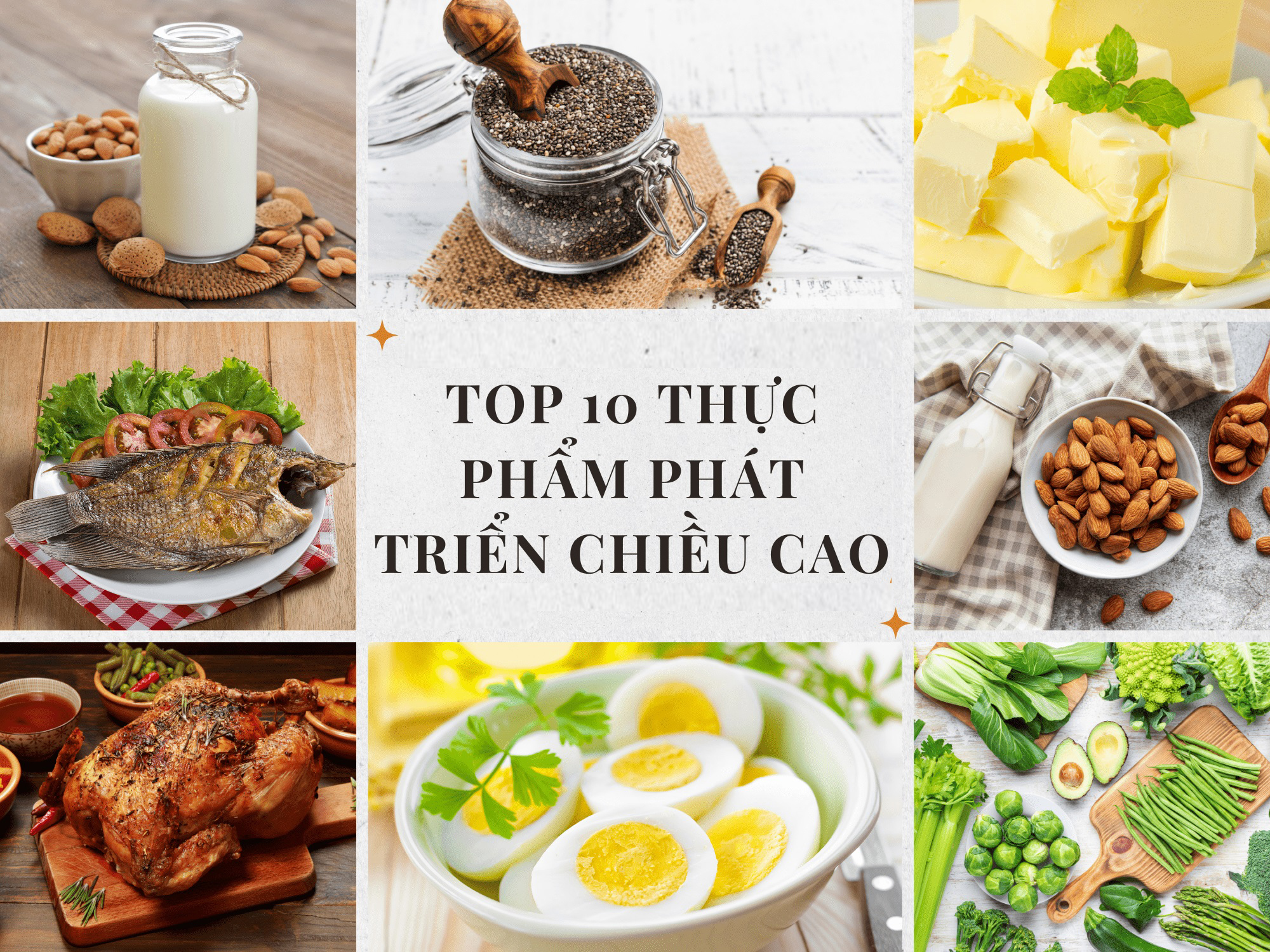 Dinh dưỡng phát triển chiều cao cho bé.