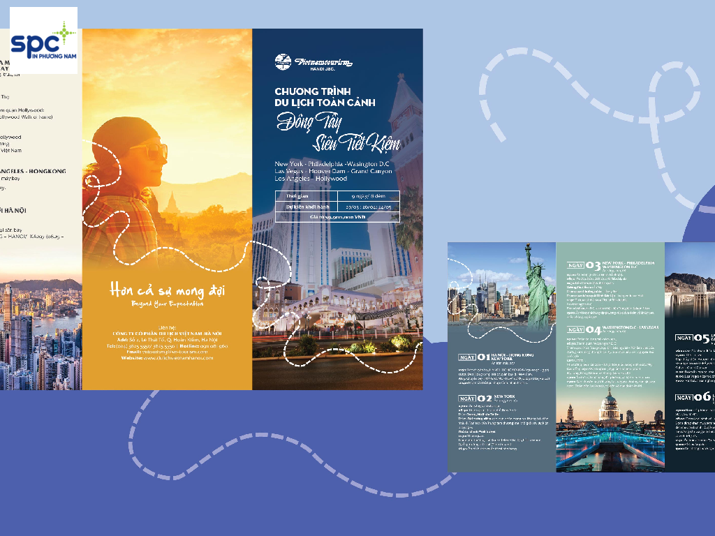 Brochure travel design có hình ảnh đẹp và chất lượng sẽ thu hút khách hàng tốt hơn