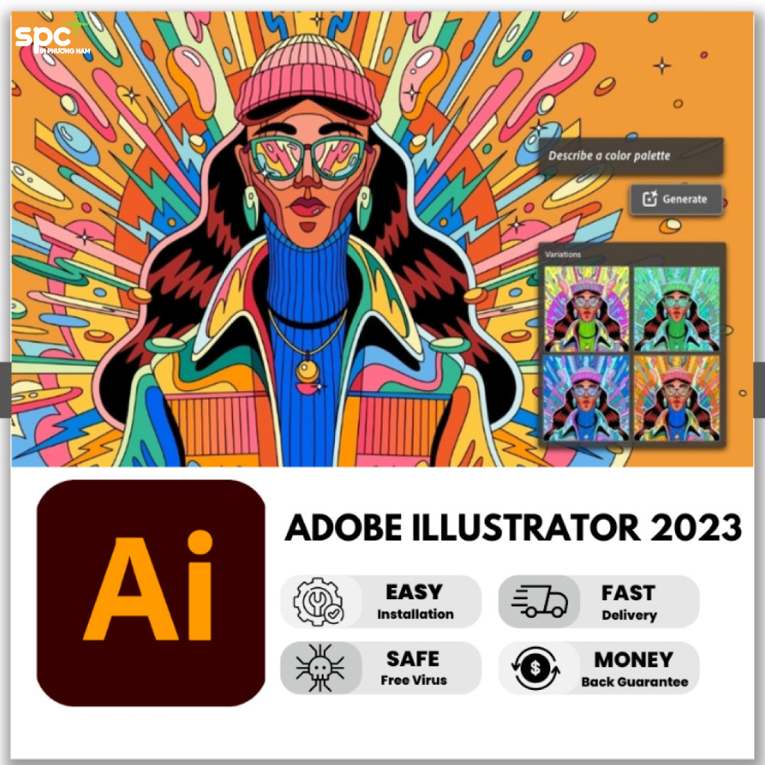 Phần mềm thiết kế Adobe Illustrator.