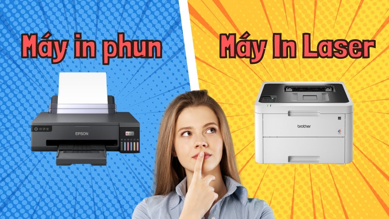 So sánh giữa máy in phun và máy in laser